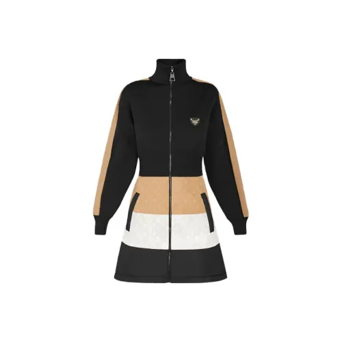 LOUIS VUITTON Длинное платье с длинными рукавами женское черное