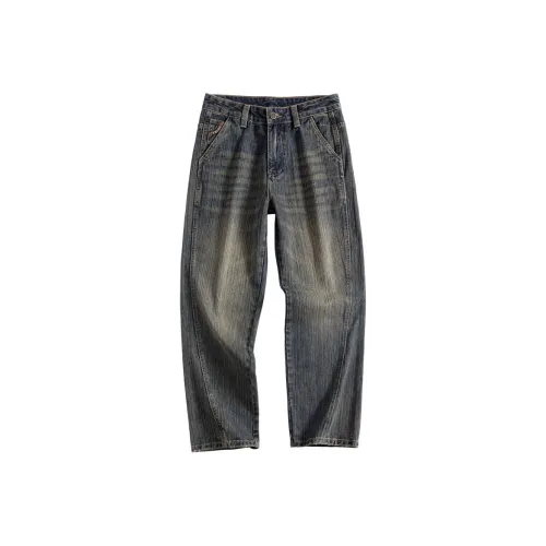 YINLEI Blue Men's Jeans YINLEI Синий Мужские Джинсы