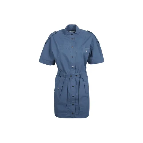 ISABEL MARANT Blue Женские Короткие Платья с Рукавами