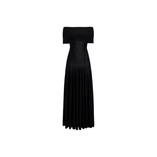 KHAITE FW24 AVA Платье Короткий Рукав Платье Женское Черное