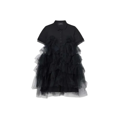 SIMONE ROCHA Короткий рукав Платье Женское Черное