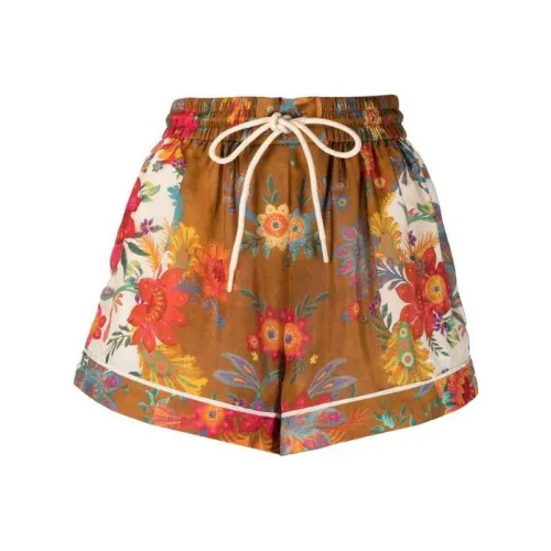 Zimmermann Шорты женские повседневные, цвет верблюжье-коричневый