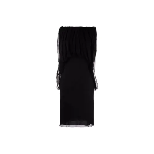 RICK OWENS Черное женское платье без рукавов