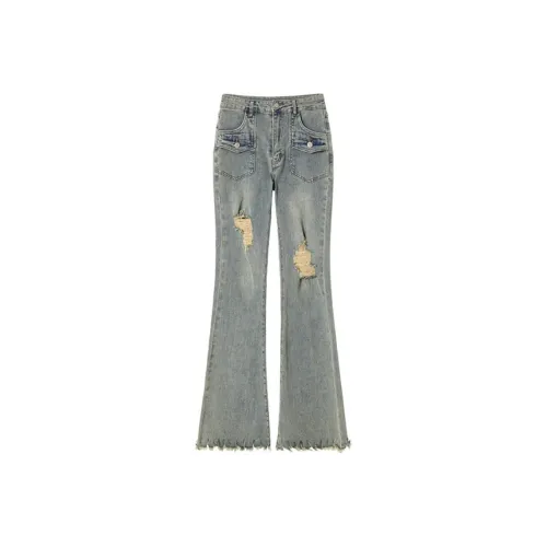 TOOOLAZY Синие Женские Джинсы