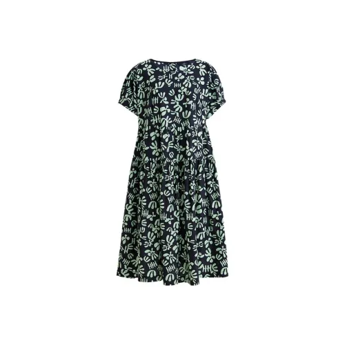 AUM Green Женские Короткие Платья с Рукавами