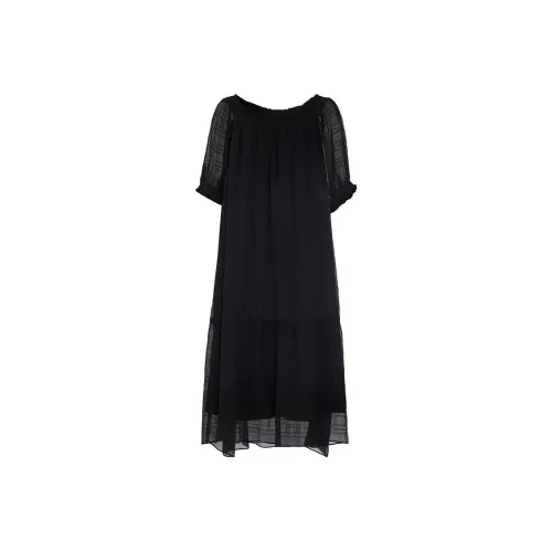 AUM Black Женские Короткие Платья с Рукавами