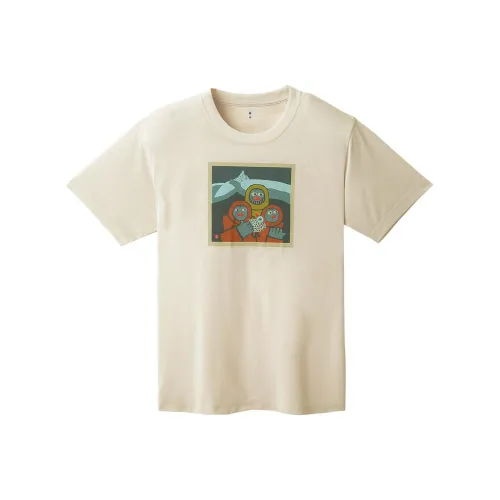 MONTBELL Быстросохнущая футболка унисекс цвет сливочный