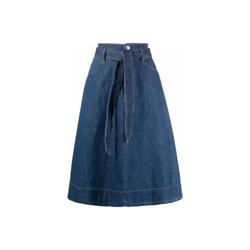 Polo Ralph Lauren Denim Long Skirt Women's Blue