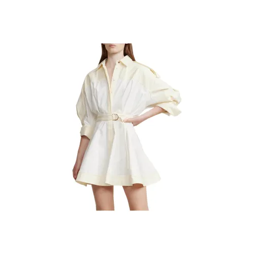 ACLER Бежевые Женские Длинные Платья с Рукавами