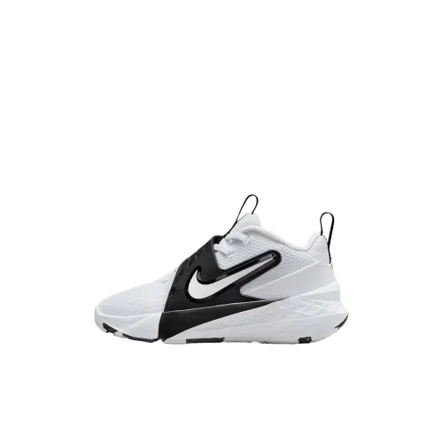 Nike Team Hustle D 12 Амортизация Низкий Топ Детские Баскетбольные Кроссовки Белый Детский Возраст 3-7 Лет