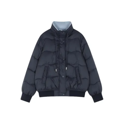 IHIMI Хлопковый пуховик женский темно-синий