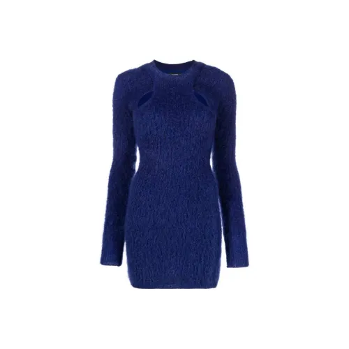 ISABEL MARANT Blue Женские Длинные Платья с Рукавами