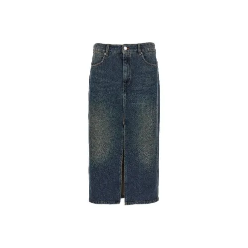 ISABEL MARANT Деним Длинная Юбка Женская Винтажный Синий