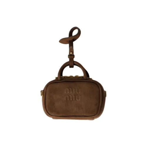MIU MIU Beau Овчина Сумка через плечо Сумка Мини Женская Темно-Коричневая