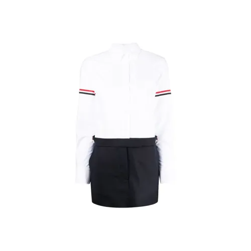THOM BROWNE Многоцветные Женские Длинные Платья с Рукавами