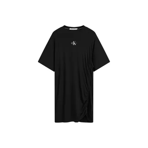 Calvin Klein Космический черный Женские Короткие Платья с Рукавами