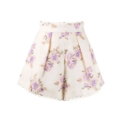 Zimmermann Белые Женские Повседневные Шорты
