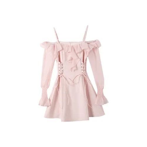 EIDOLON GRAIN Длинное платье с длинными рукавами женское