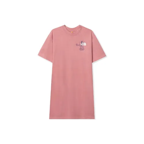 THE NORTH FACE Короткий рукав Платье Женское Розовый