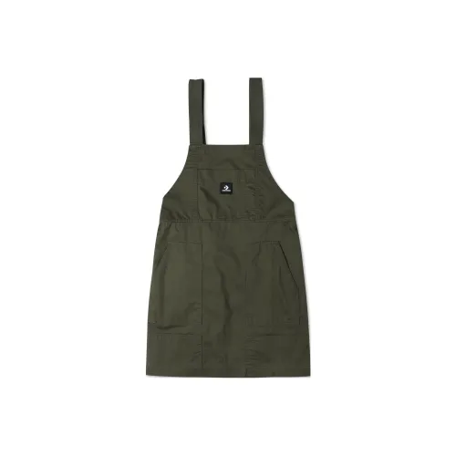 Конверс APRON WOVEN Без рукавов Платье Женское Армейский зеленый