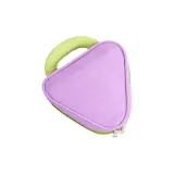 Фиолетовый, вертикальные полосы, треугольная сумка, мешок для хранения макияжа