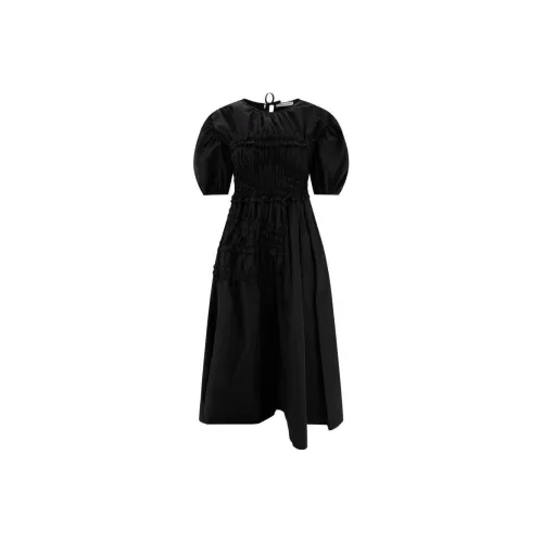 Cecilie Bahnsen Короткое платье с короткими рукавами женское черное