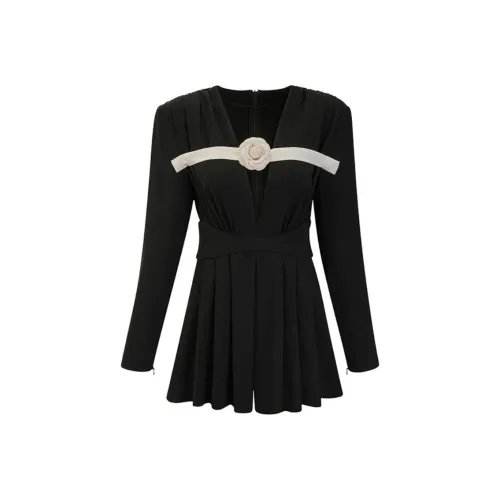 ARTE PURA Длинное платье с длинными рукавами женское черное