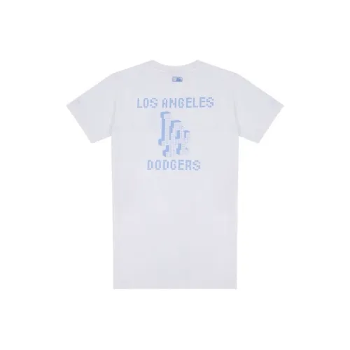 Mlb Base Logo Короткий рукав Платье Женское Белое