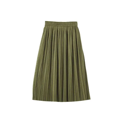 XIANGYING KNIT Длинная Юбка Женская Зеленая