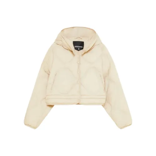 Patrizia Pepe Хлопковый пуховик женский бежевый