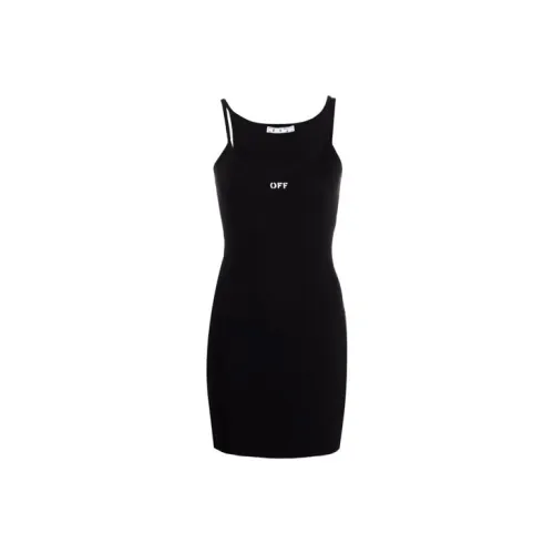 Off Белый SS21 Черный Женские Слиплатья