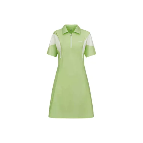 KSWISS Короткий рукав Платье Женское Остатков Сладкий Зеленый