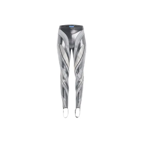 Mugler Silver Женские Леггинсы