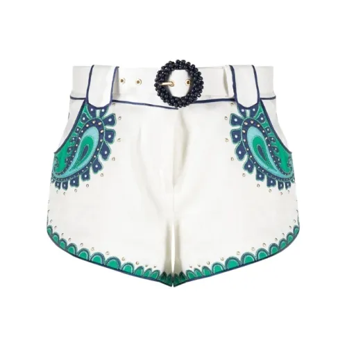 Zimmermann Белые Женские Повседневные Шорты