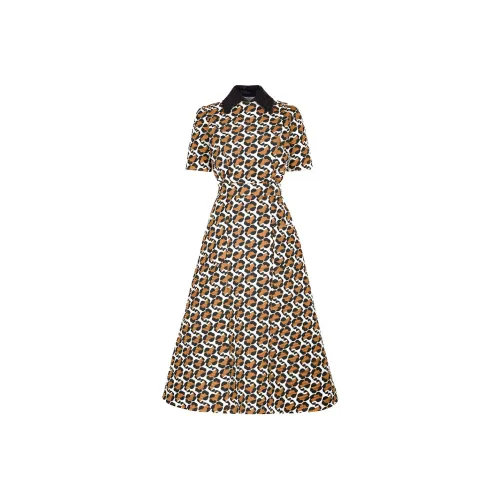 FENDI Коричневый Женские Короткие Платья с Рукавами