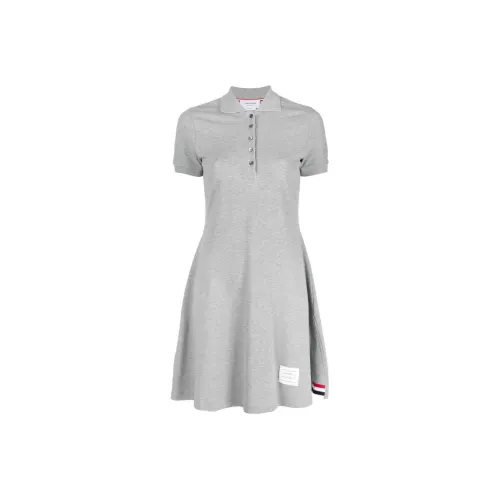 THOM BROWNE Серый Женские Короткие Платья с Рукавами