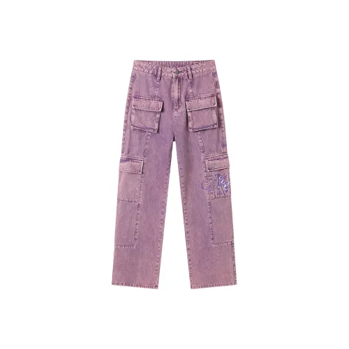 ANDREA MARTIN Карго Брюки Женские Фиолетовые