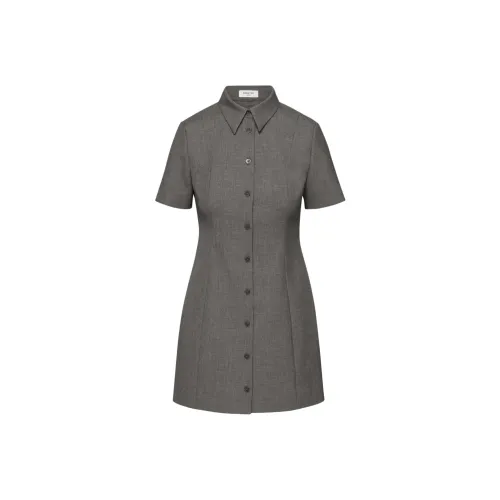 ARITZIA BABATON Telecast Платье Короткий рукав Платье Женские Heather Charcoal Фиби женнан Charcoal