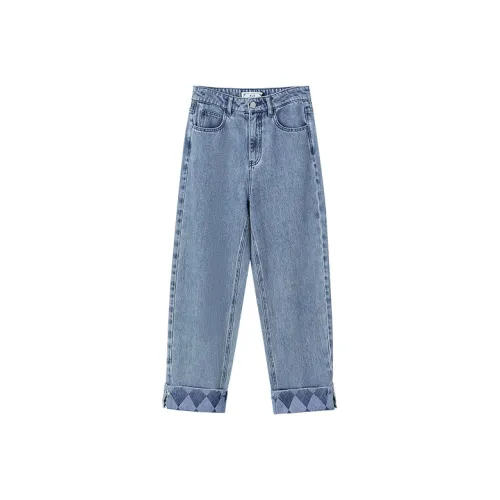 Pit Джинсы Женские Средний Джинсовый Синий