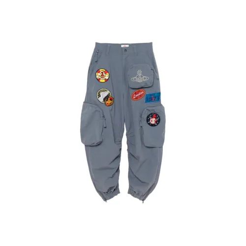 Vivienne Westwood Серо-голубые женские повседневные брюки