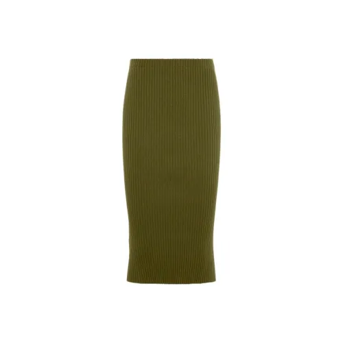 PRADA SS24 KNIT Длинная Юбка Женская Зеленая