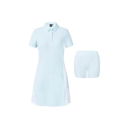 FILA ATHLETICS Короткий рукав Платье Женское Элегантное Синий