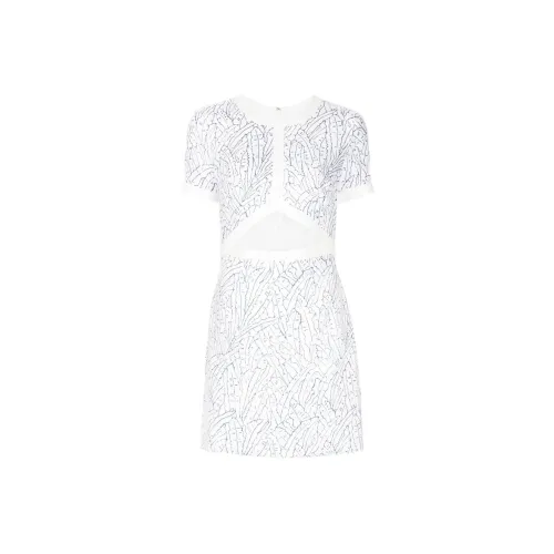 Staud Короткий рукав Платье Женское Белое