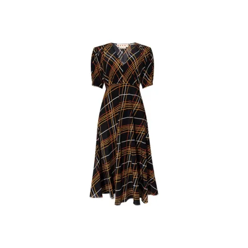 MARNI Многоцветные Женские Короткие Платья с Рукавами