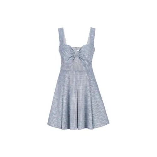 AIVEI Голубо-серый Клетчатый Женские Слиплатья