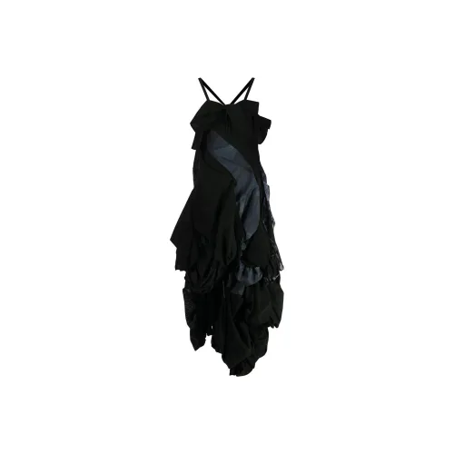 Yohji Yamamoto Черные Женские Платья без Рукавов