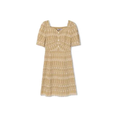 SEIFINI Натуральный Верблюжий Женские Короткие Платья с Рукавами