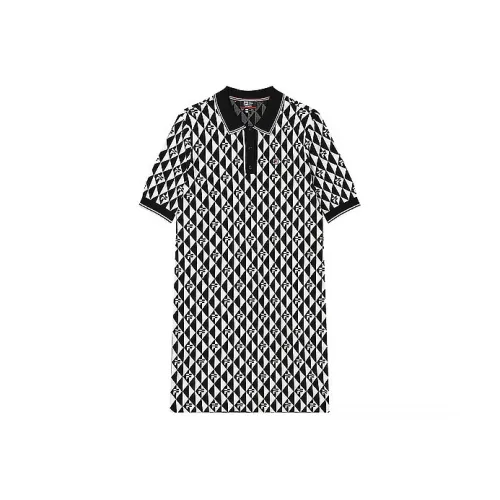 FILA Глубокий черный Женские Платья с коротким рукавом