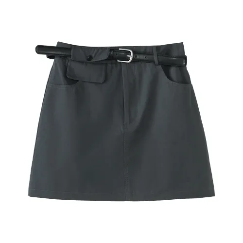 Fstudio Летний Корейский стиль Винтаж Утягивающий А-силуэта 100% хлопок Повседневная Короткая Юбка Женская