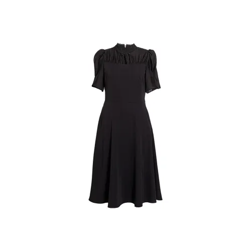 ROEYSHOUSE Короткое платье с короткими рукавами женское черное